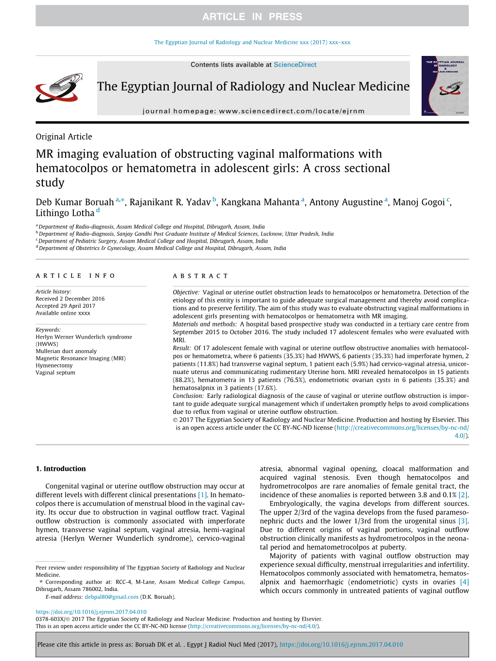 MR Imaging Evaluation of Obstructing Vaginal