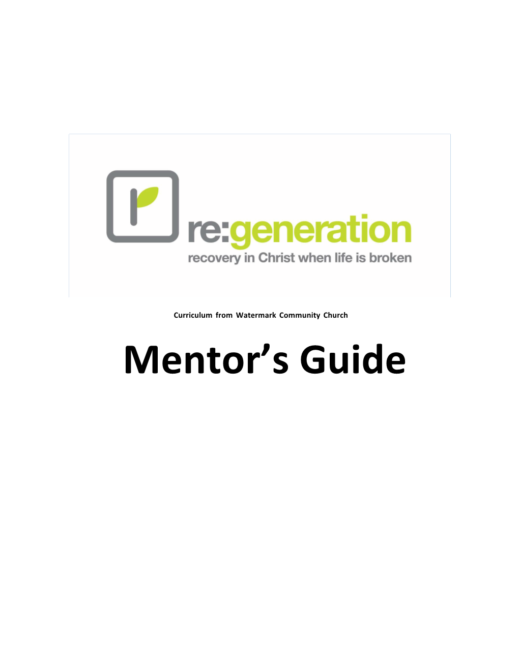 Mentor's Guide