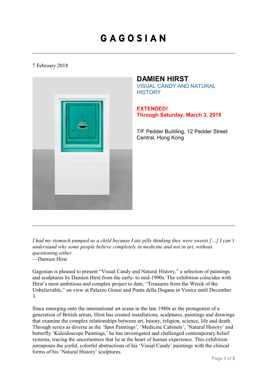 Damien Hirst Visual Candy and Natural History