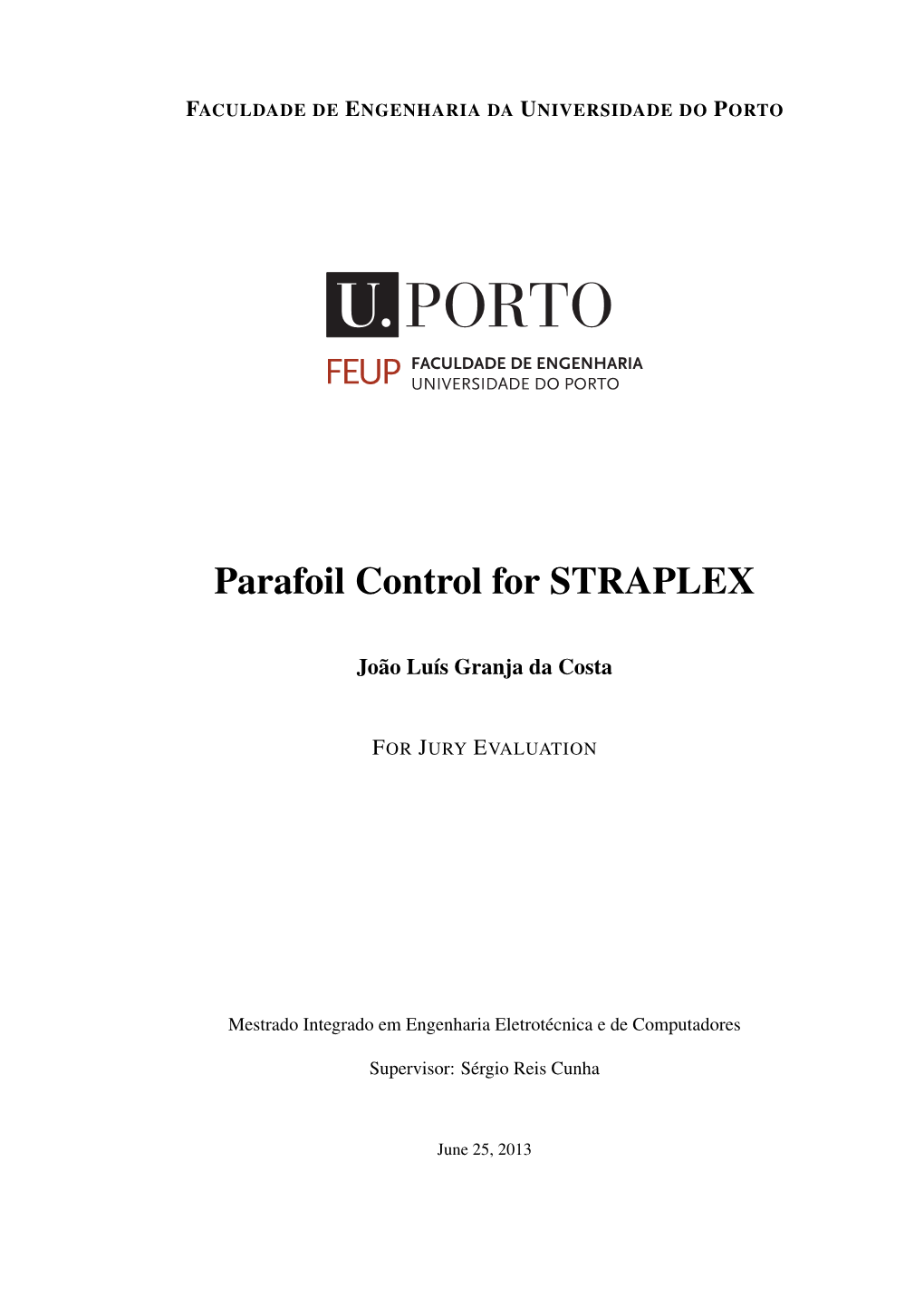 Parafoil Control for STRAPLEX