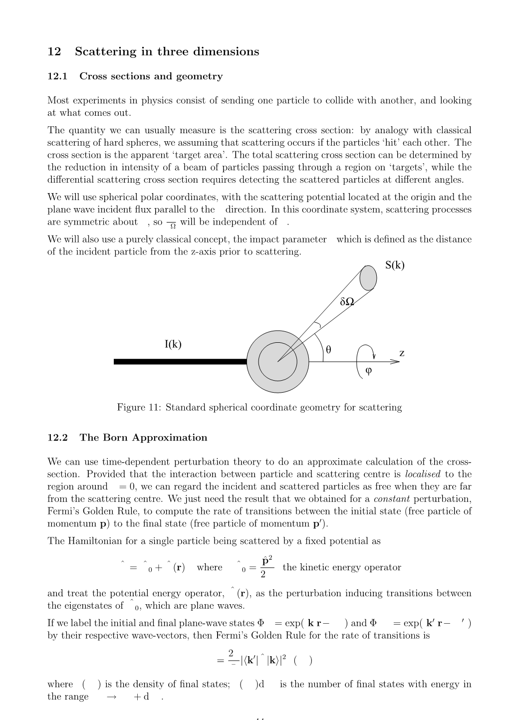 12 Scattering in Three Dimensions