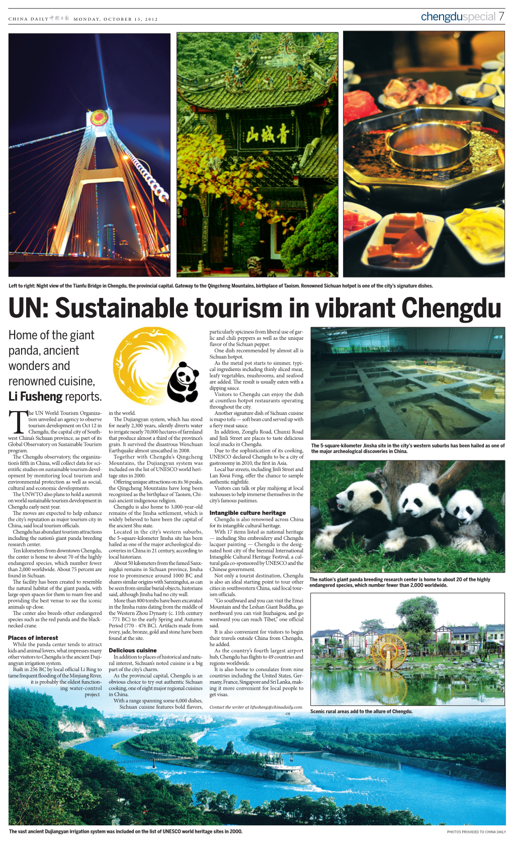 Sustainable Tourism in Vibrant Chengdu