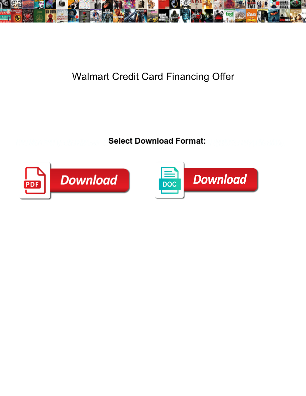 Walmart Credit Card Financing Offer