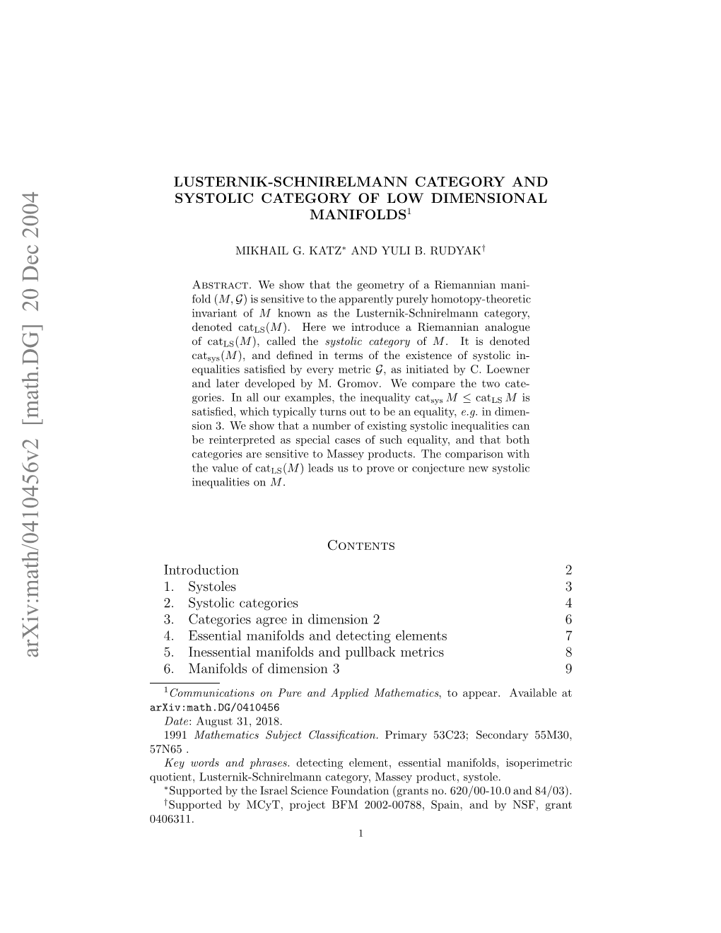 Lusternik-Schnirelmann Category and Systolic Category of Low Dimensional Manifolds