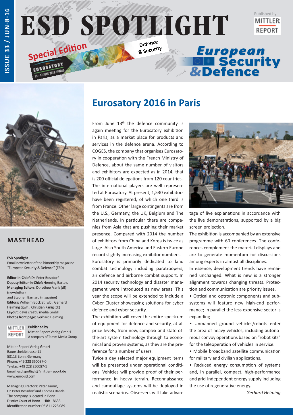 Eurosatory 2016 in Paris