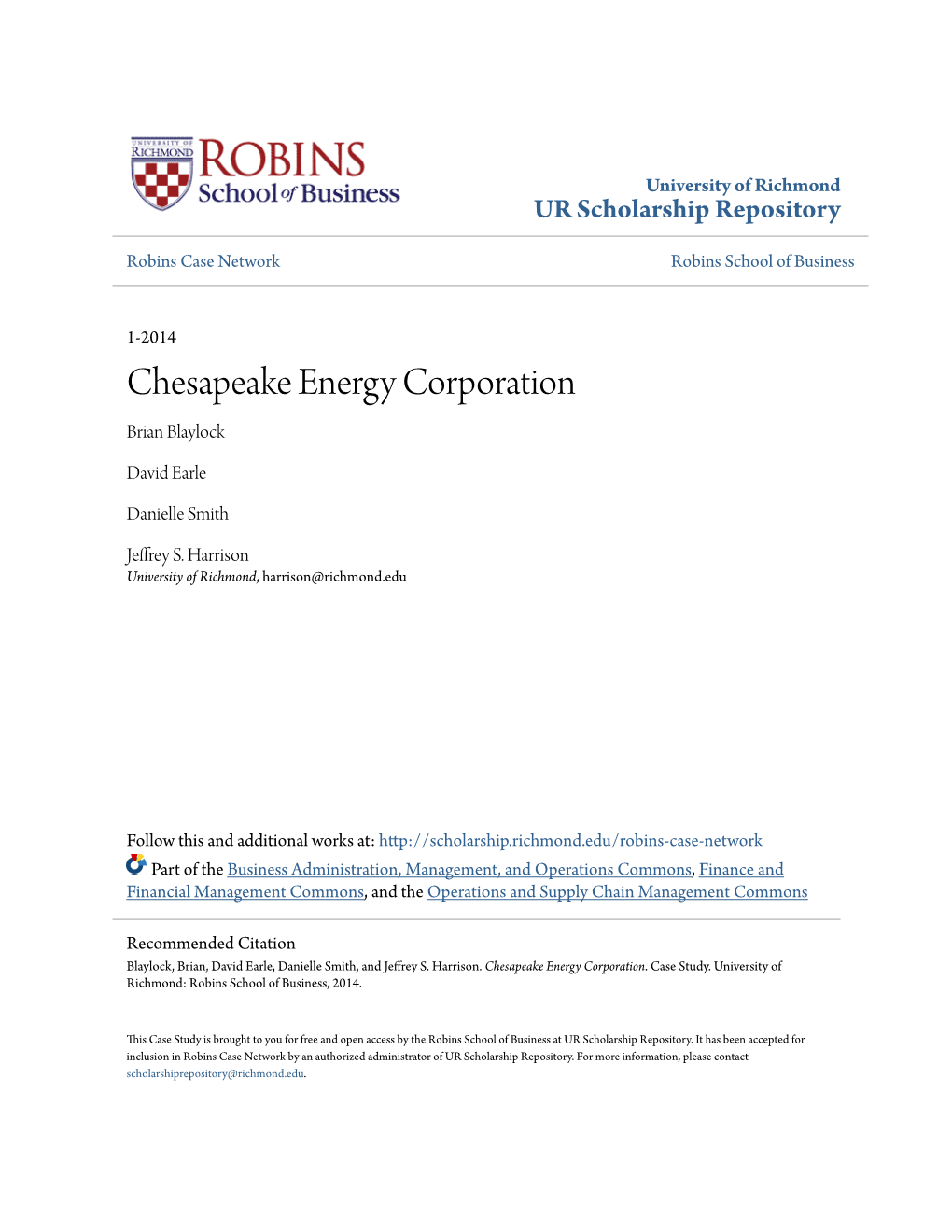 Chesapeake Energy Corporation Brian Blaylock