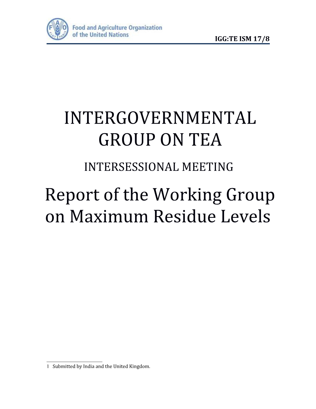 IGG/Tea: ISM 17/8 Rev.1