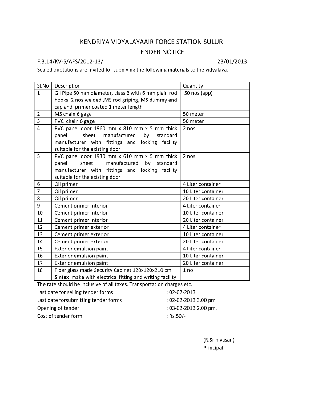 Kendriya Vidyalayaair Force Station Sulur