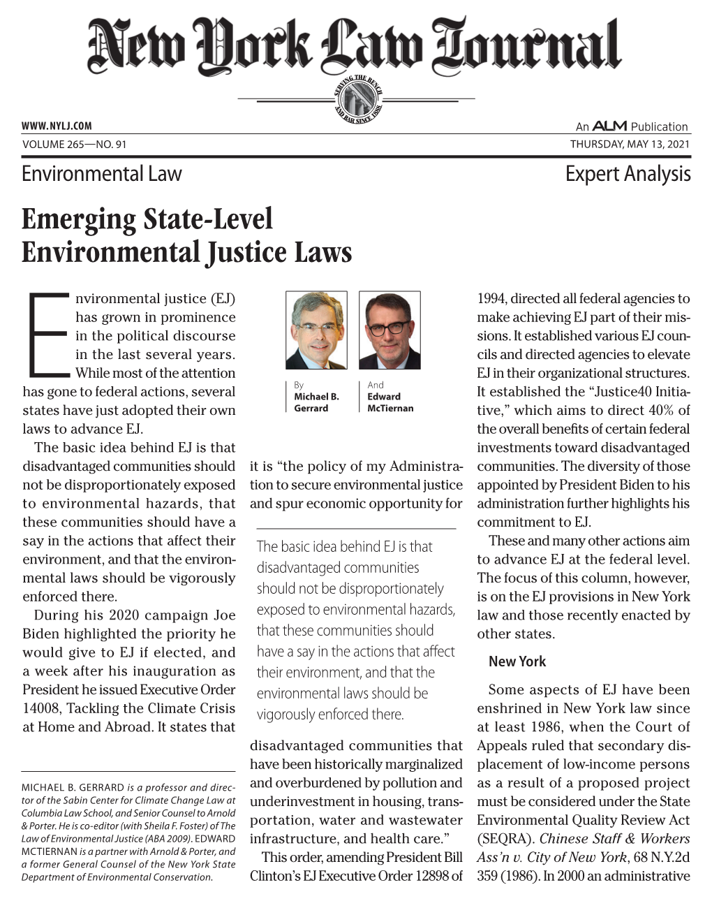 Emerging State-Level Environmental Justice Laws