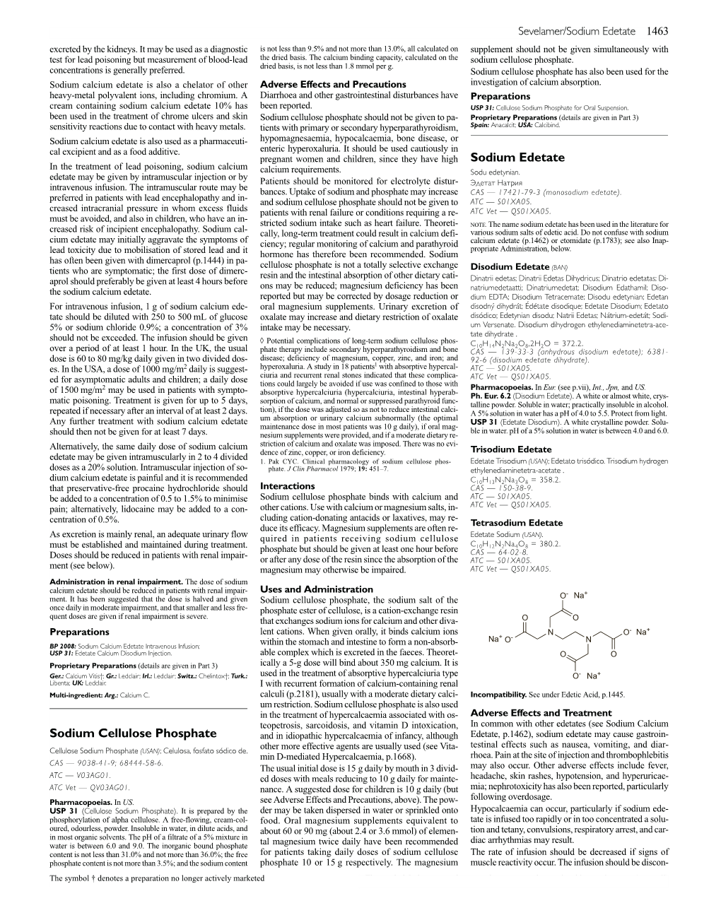 Sodium Cellulose Phosphate Sodium Edetate