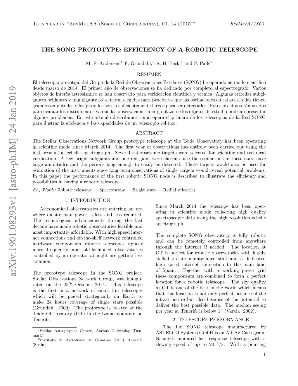 The SONG Prototype: Efficiency of a Robotic Telescope