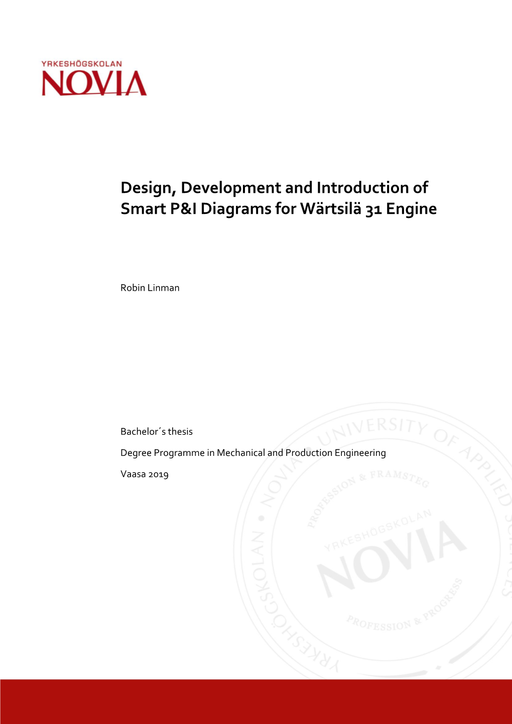 Design, Development and Introduction of Smart P&I Diagrams for Wärtsilä