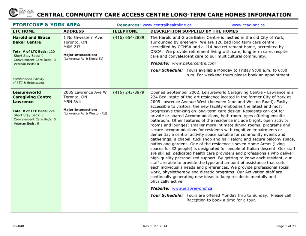 Community Care Access Centres of Toronto