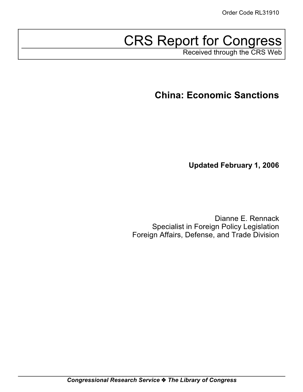 Economic Sanctions