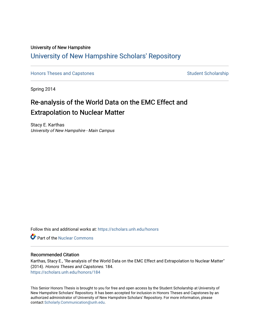 Re-Analysis of the World Data on the EMC Effect and Extrapolation to Nuclear Matter