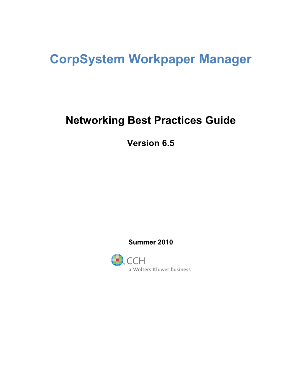 Corpsystem Workpaper Manager