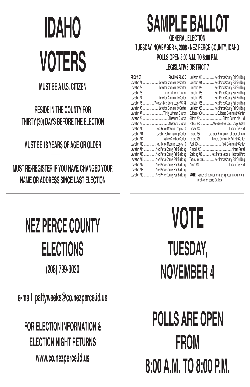 Sample Ballot General