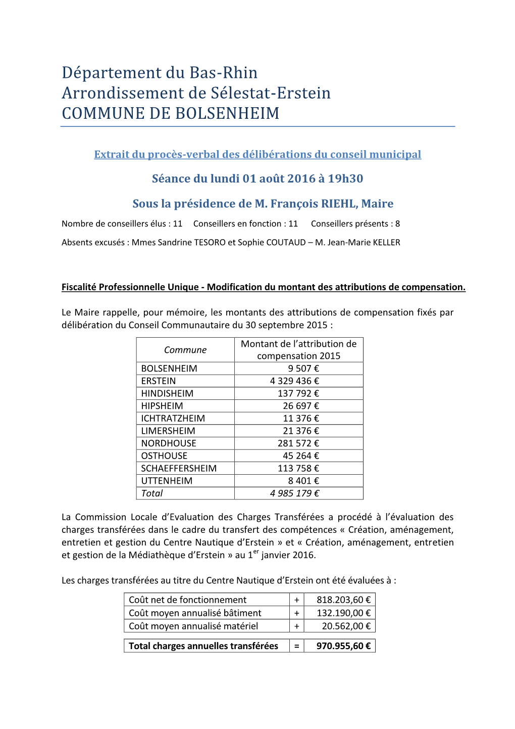 FPU Attribution De Compensation