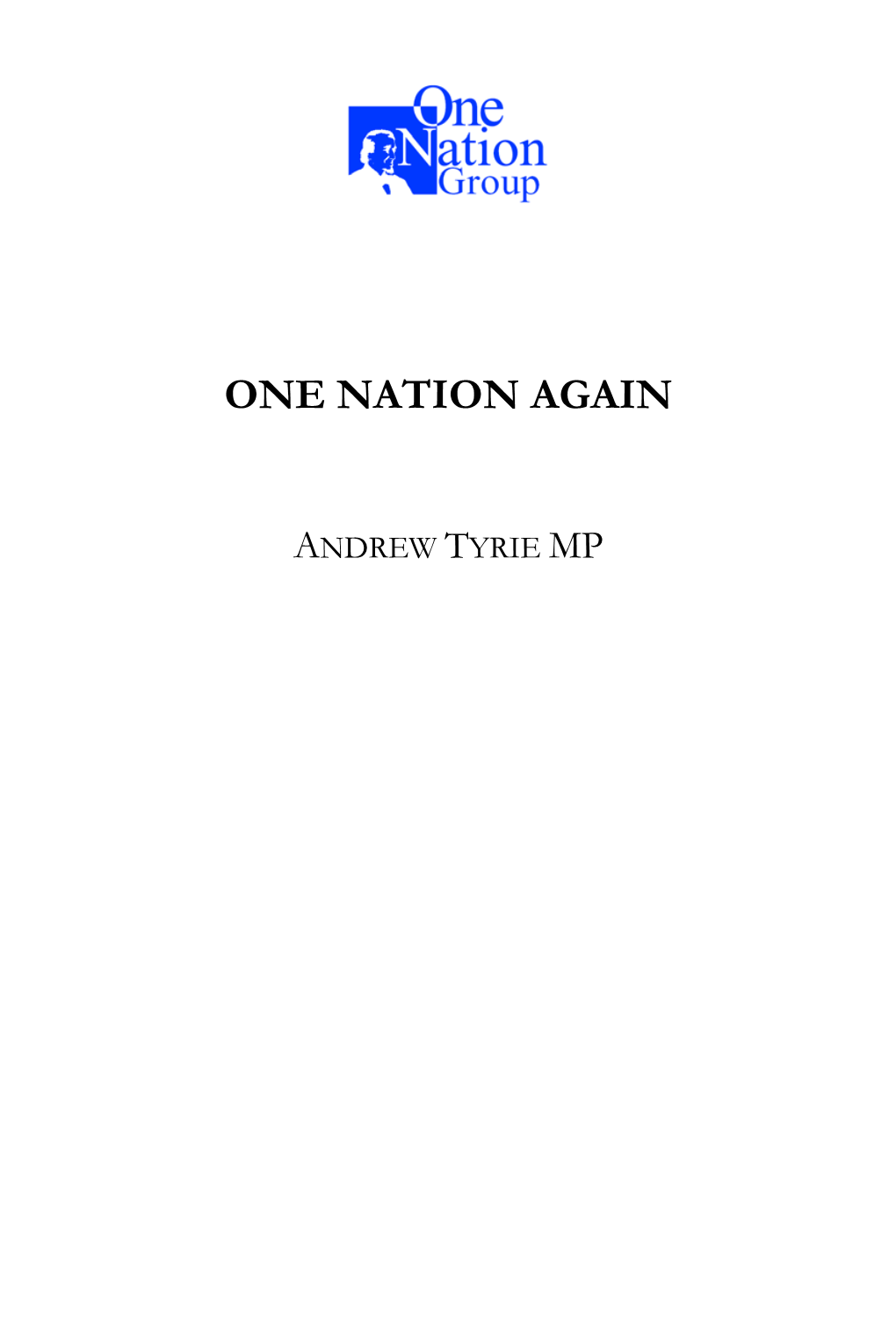 One Nation Again