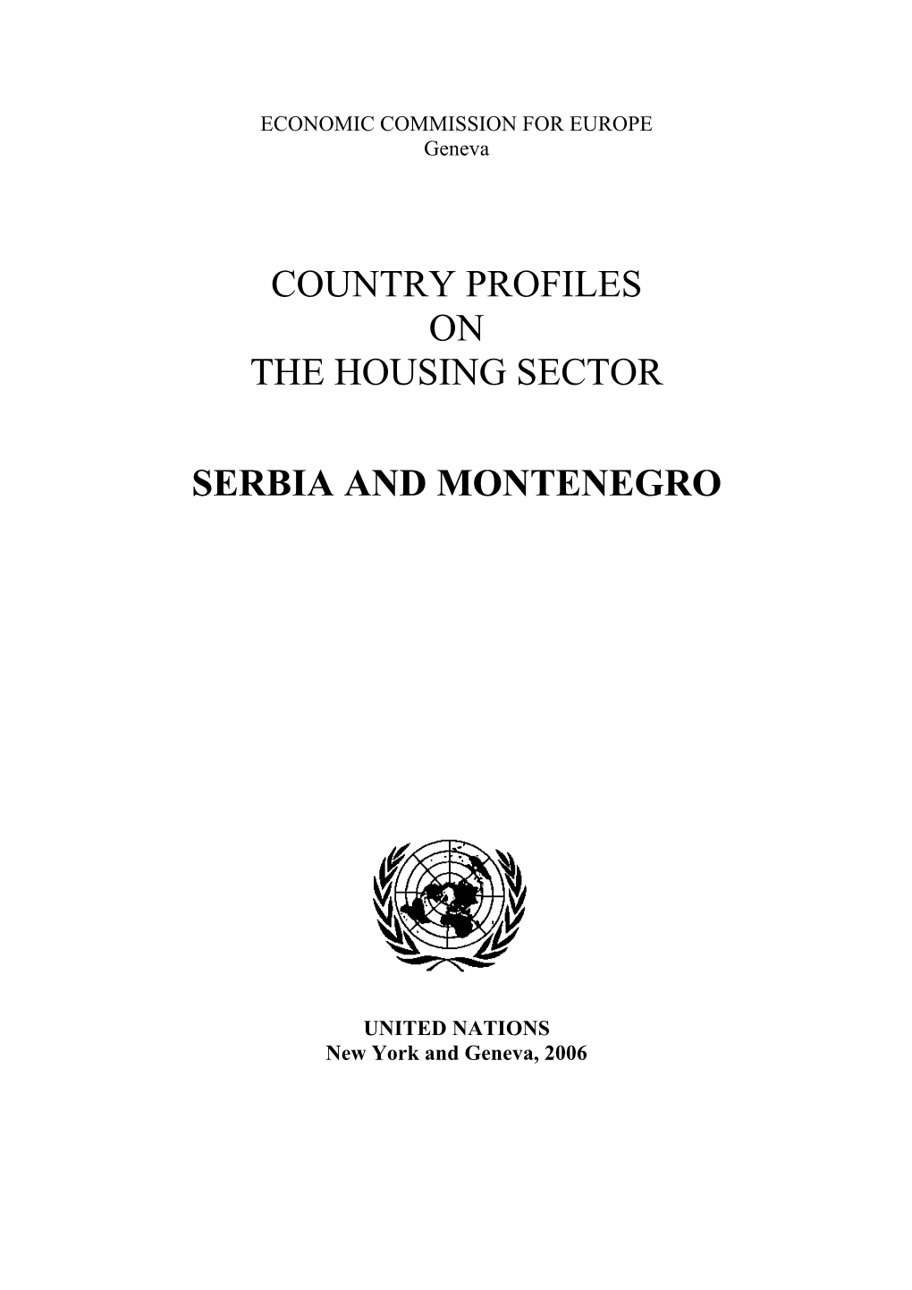 Country Profiles on the Housing Sector Serbia And