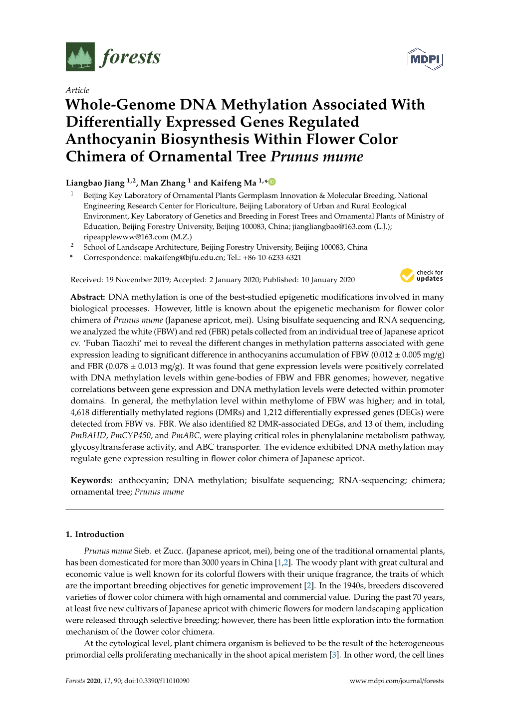 Whole-Genome DNA Methylation Associated with Differentially