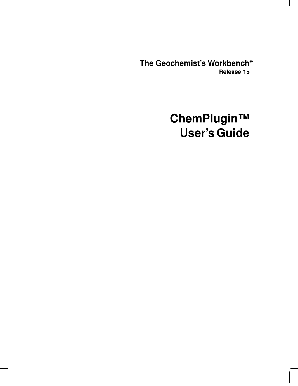 Chemplugin™ User's Guide