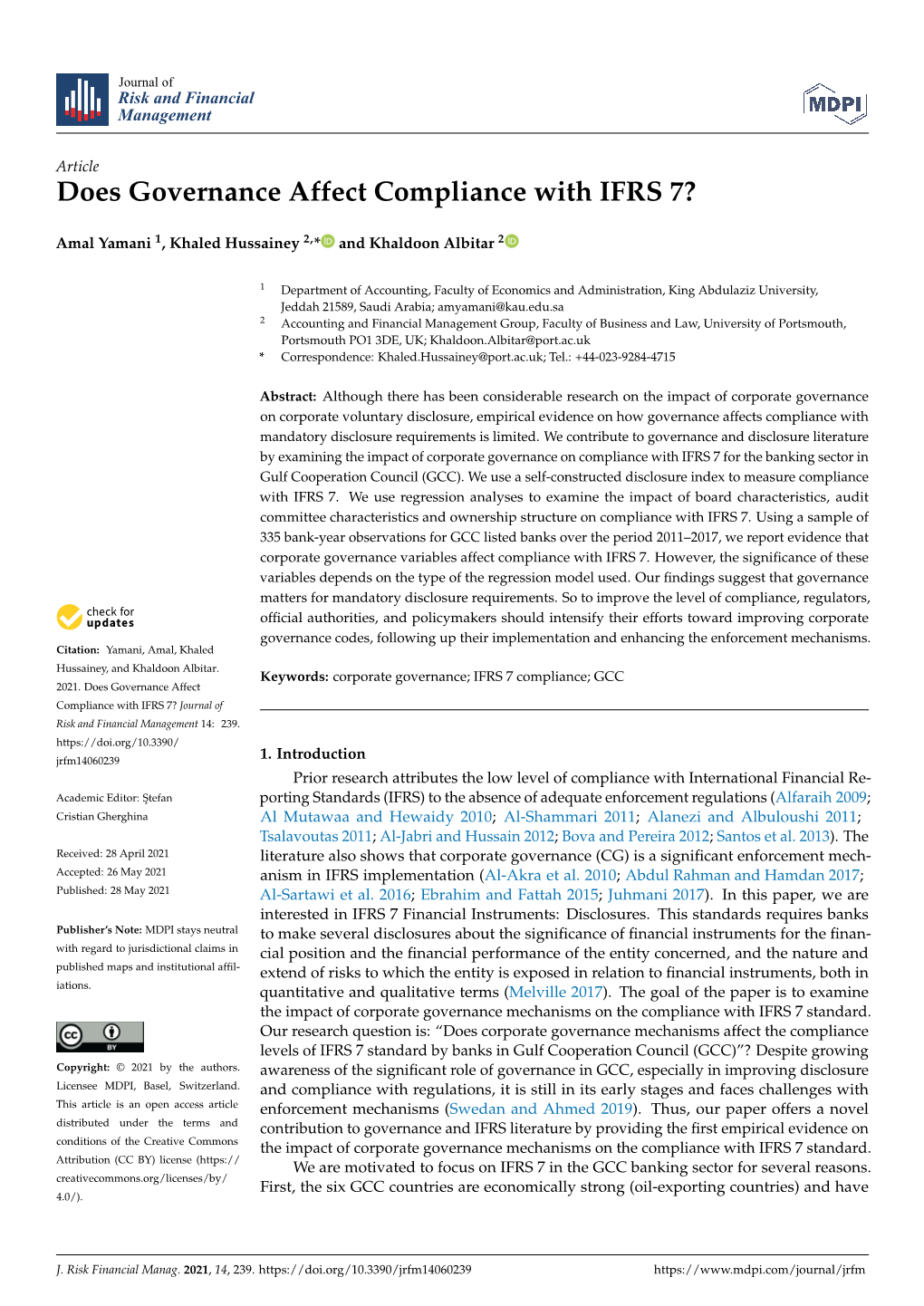 Does Governance Affect Compliance with IFRS 7?