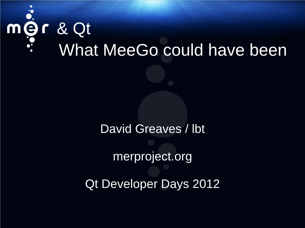 & Qt What Meego Could Have Been
