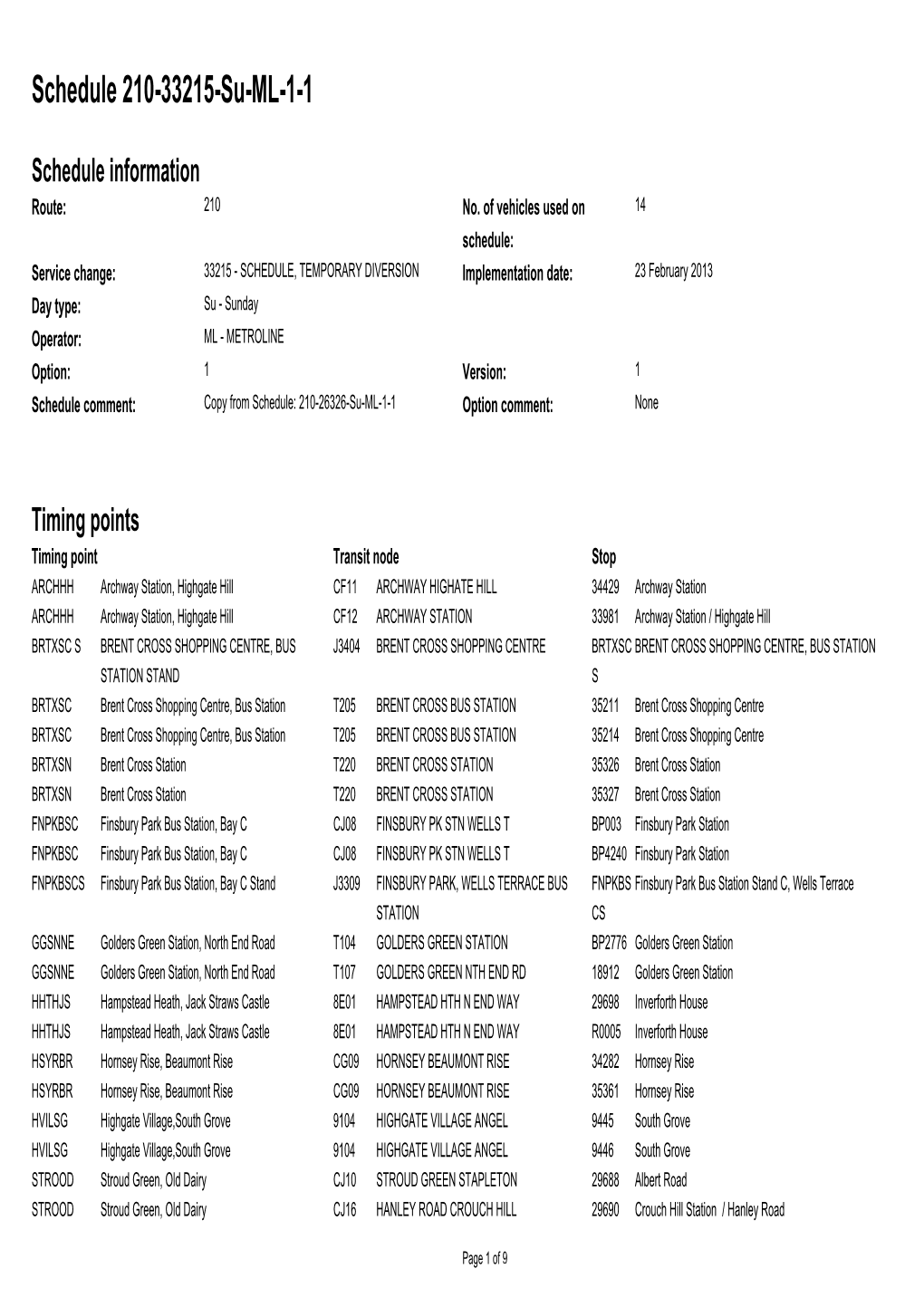 Standard Schedule 210-33215-Su-ML-1-1