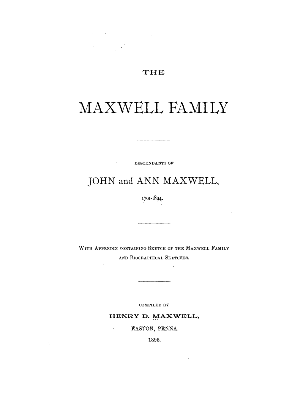 Maxwell Family