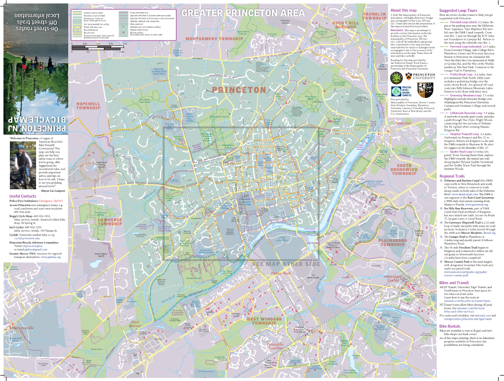 Greater Princeton Area Bike Map (PDF)