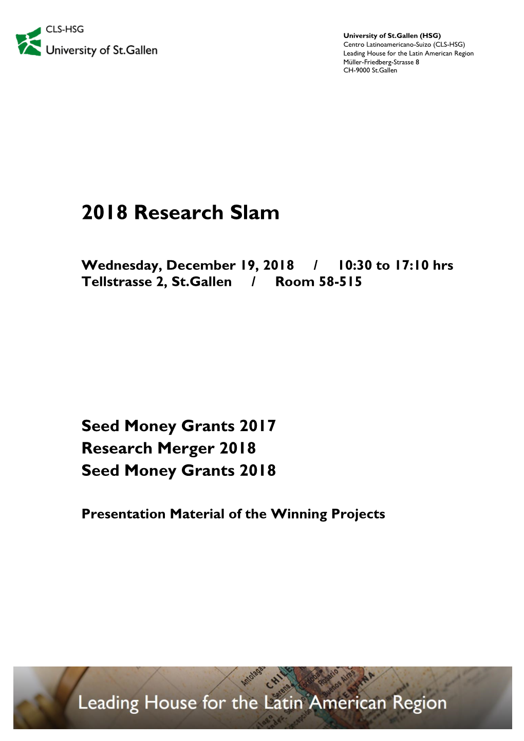 2018 Research Slam