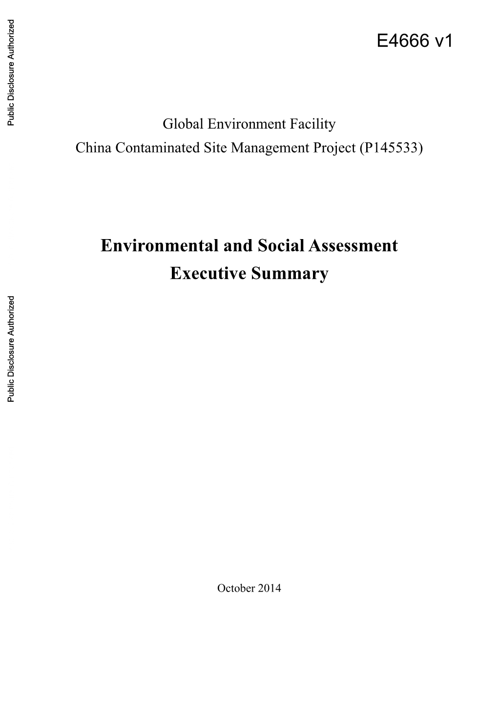 World Bank Document