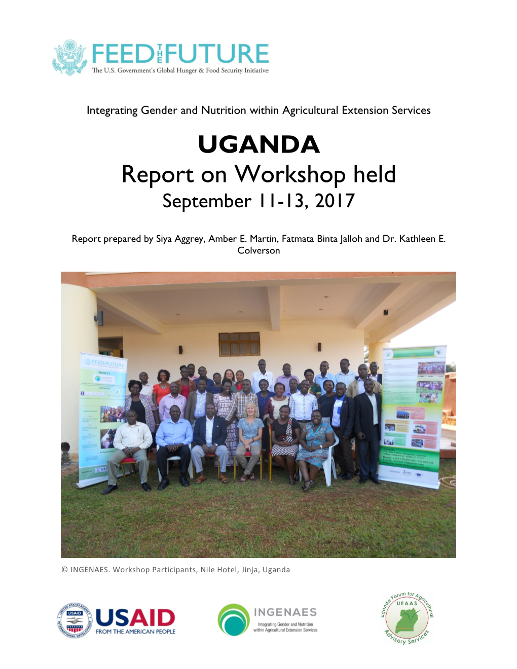 UGANDA Report on Workshop Held September 11-13, 2017