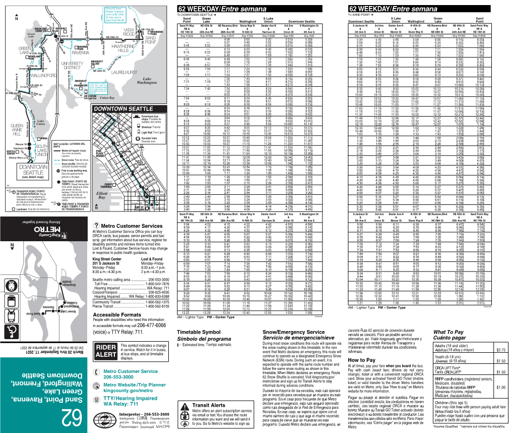 King County Metro Schedule [PDF]