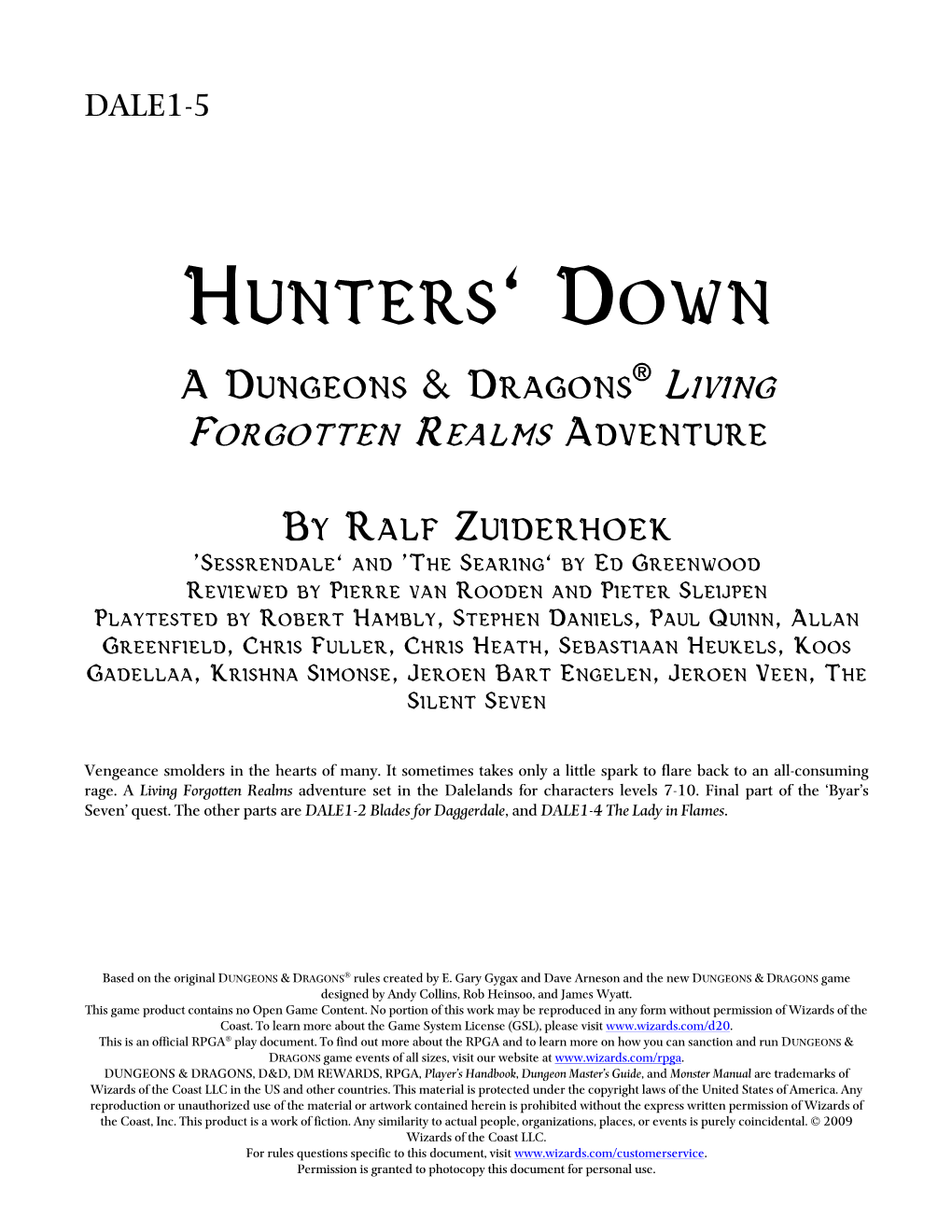 Hunters' Down