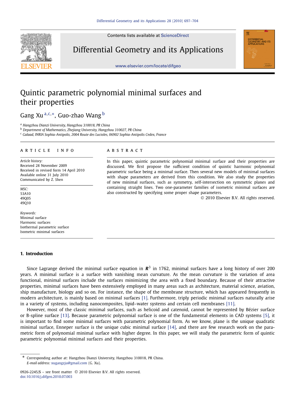 Quintic Parametric Polynomial Minimal Surfaces and Their Properties