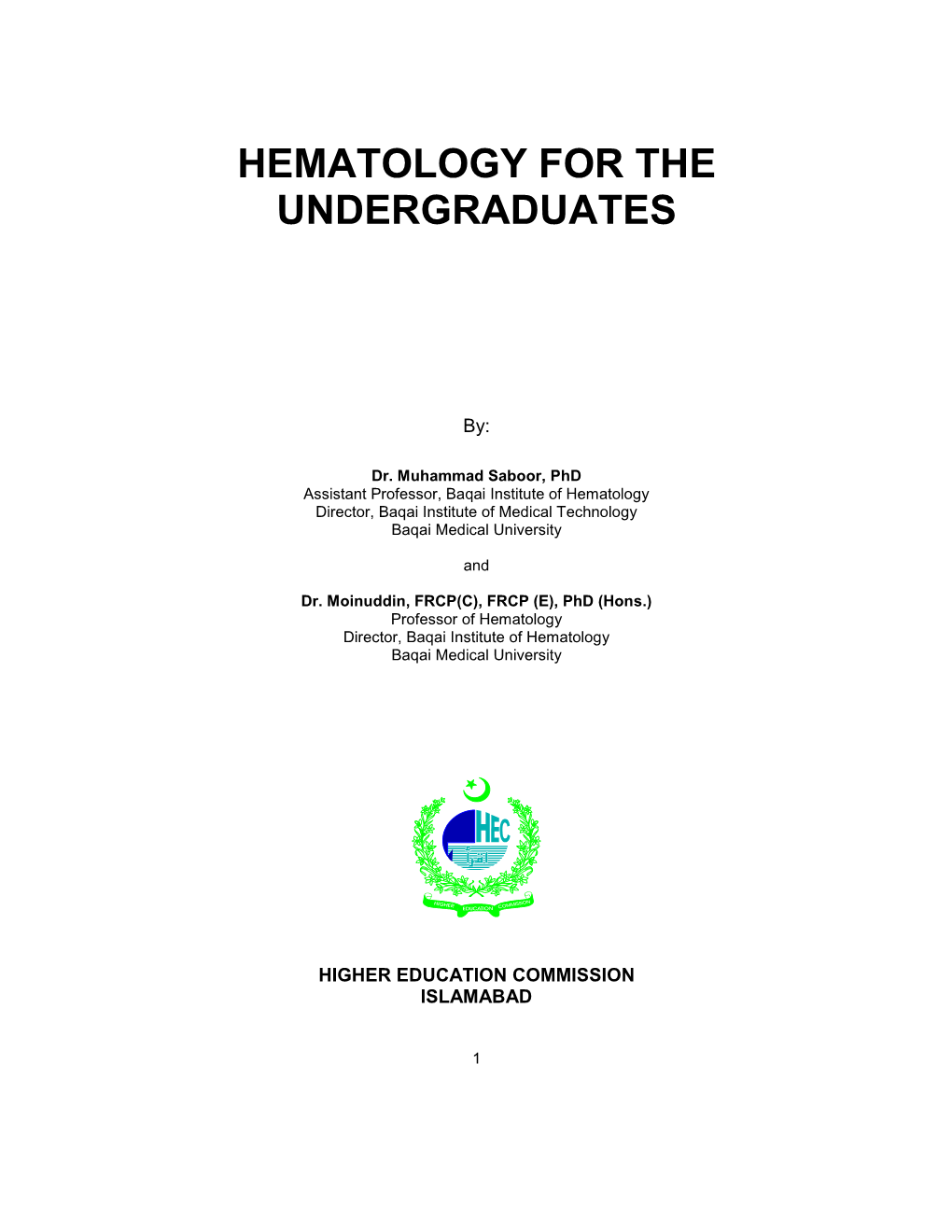 HEMATOLOGY for THE.Pdf