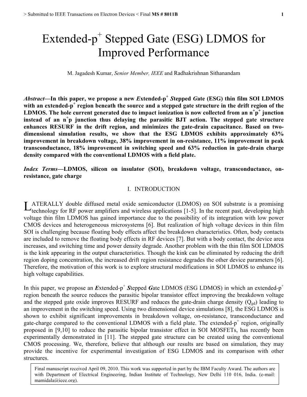 LDMOS for Improved Performance