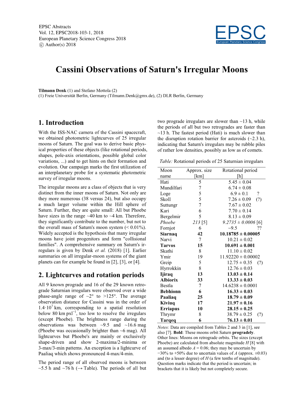 Cassini Observations of Saturn's Irregular Moons