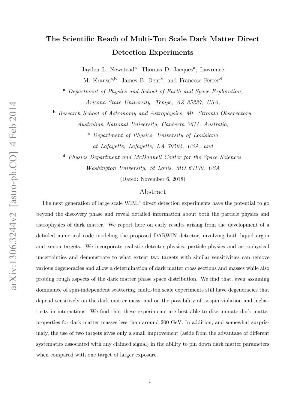 Arxiv:1306.3244V2 [Astro-Ph.CO] 4 Feb 2014