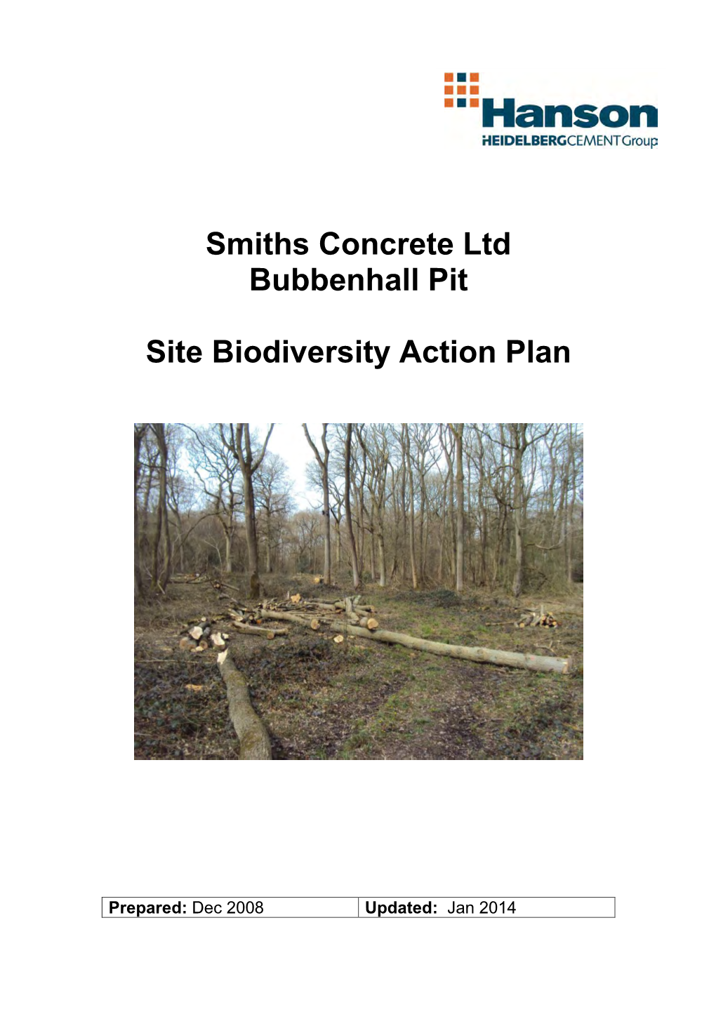 Smiths Concrete Ltd Bubbenhall Pit Site Biodiversity Action Plan