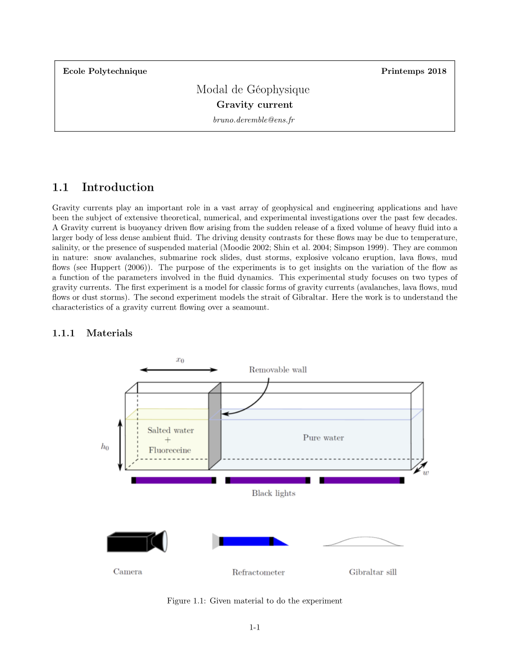 Modal De Géophysique Gravity Current Bruno.Deremble@Ens.Fr