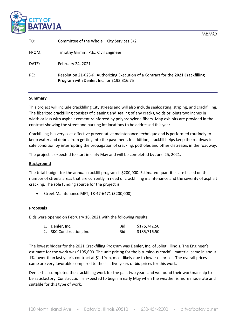 RES 21-025-R 2021 Crackfilling Program.Pdf