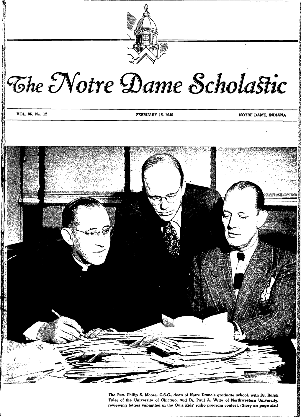 Notre Dame Scholastic, Vol. 86, No. 12