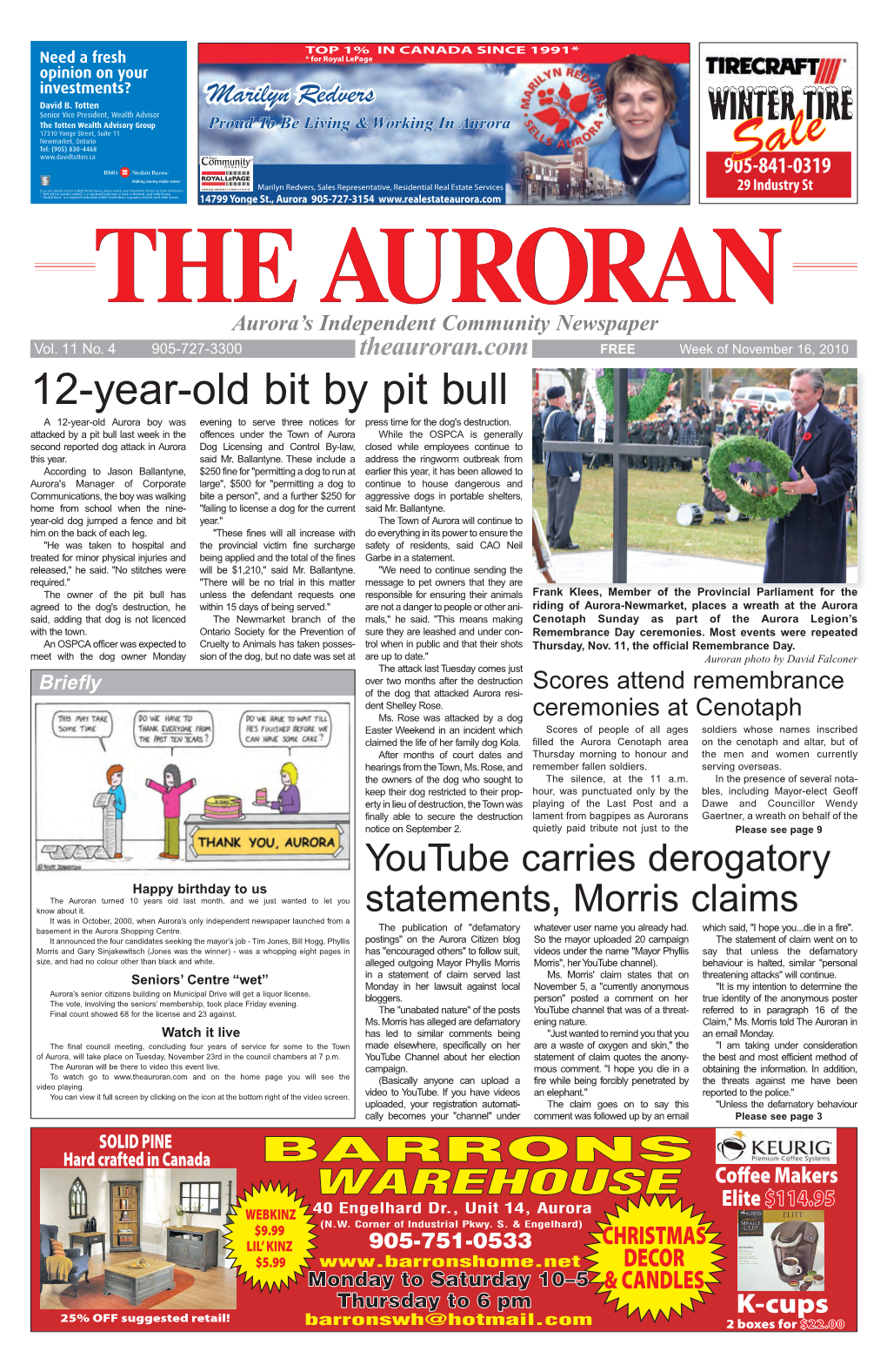 12-Year-Old Bit by Pit Bull a 12-Year-Old Aurora Boy Was Evening to Serve Three Notices for Press Time for the Dog's Destruction