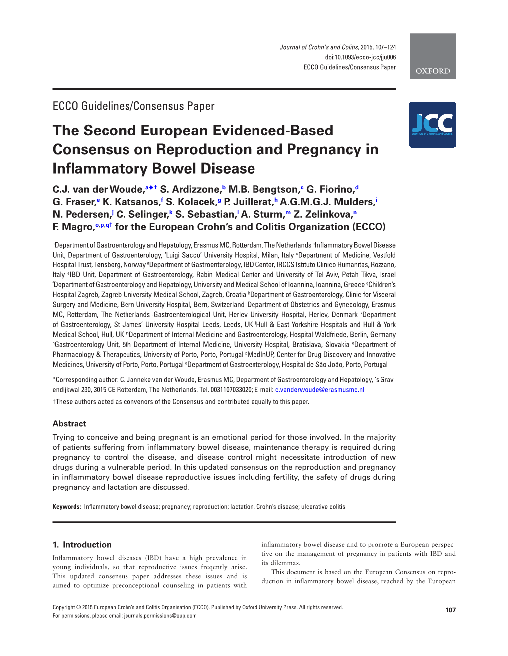 ECCO Guidelines/Consensus Paper