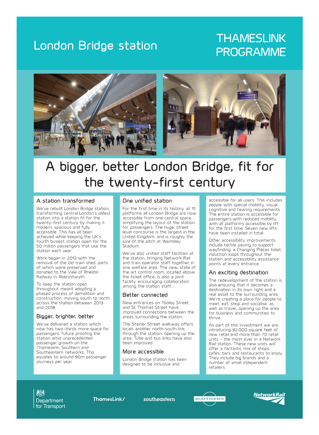 London Bridge Station Redevelopment Factsheet