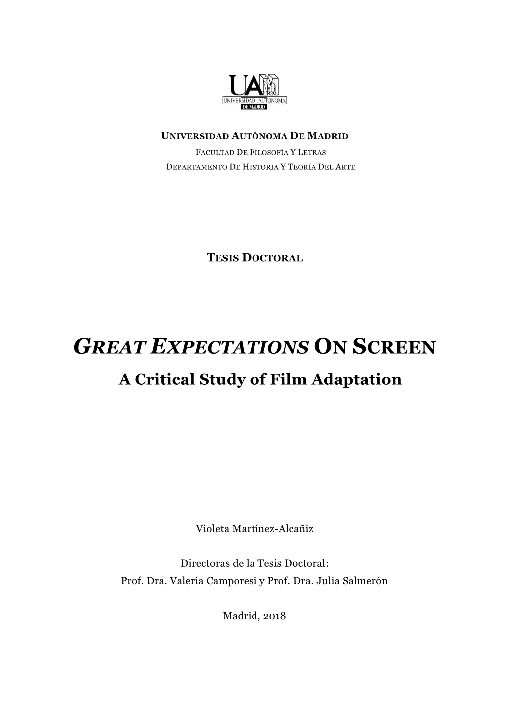 Great Expectations on Screen