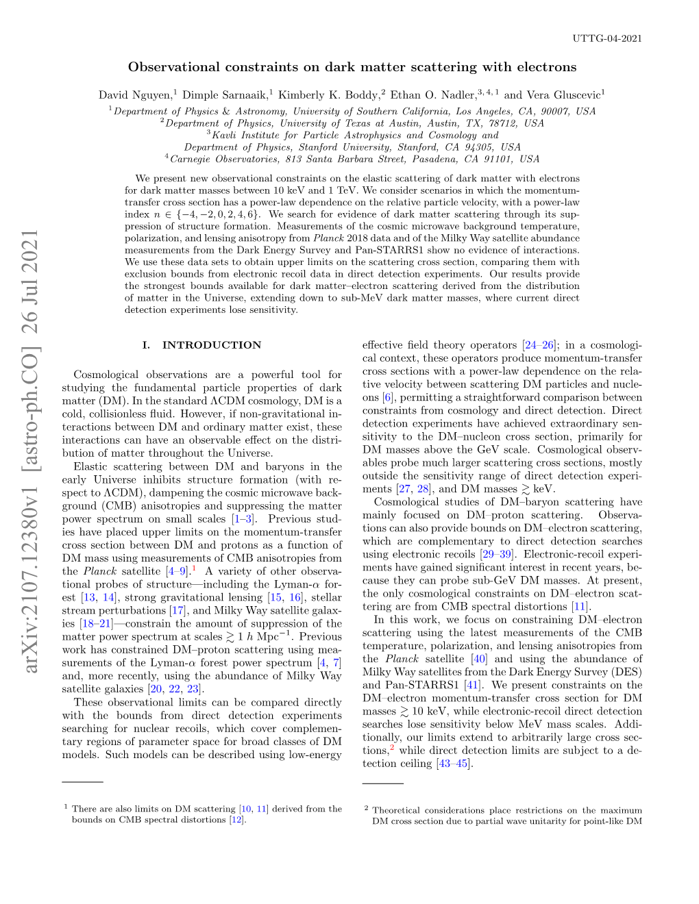 Arxiv:2107.12380V1 [Astro-Ph.CO] 26 Jul 2021